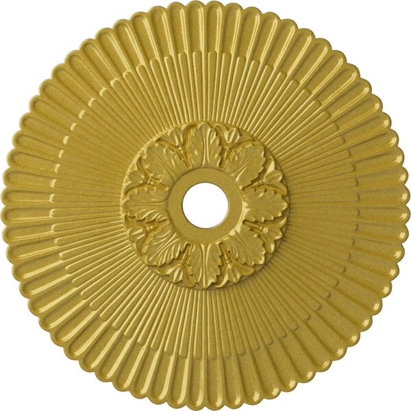 Ekena Millwork Melonie Ceiling Medallion (Fits Canopies up to 6 1/4"), Hand-Painted Rich Gold, 36 1/4"OD x 1 7/8"P CM36MERGS - main